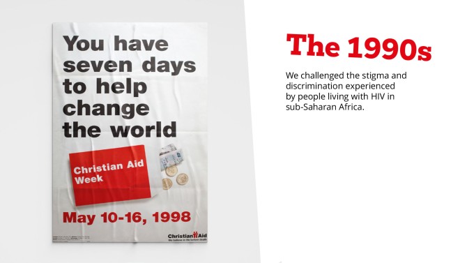 Image symbolising the 1990’s era to help the stigma and discrimination of people living with HIV in the sub-Saharan Africa.