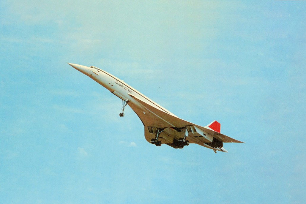 image of the concorde in flight