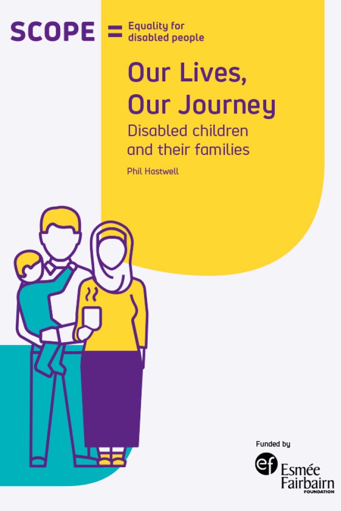 Our lives, our journey report cover with an icon of a family with a baby.